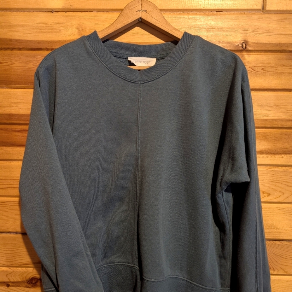Hippie Rose Blue Crewneck Sweater Relaxed Fit
